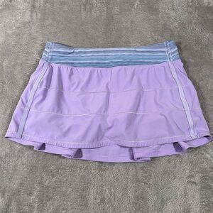 Lululemon Women's Skort Size 10 Purple Mid-Rise‎ Built-in Shorts Lined
